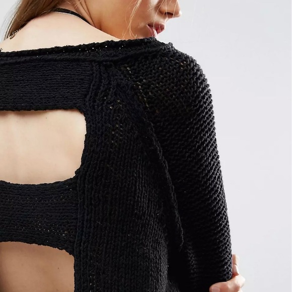 Free People Endless Stories Sweater Size XS Black - Picture 3 of 7